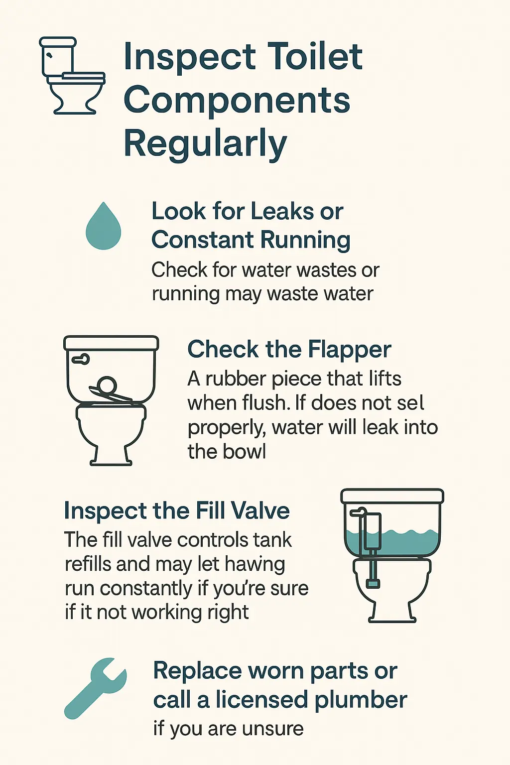 Inspect Toilet Components Regularly