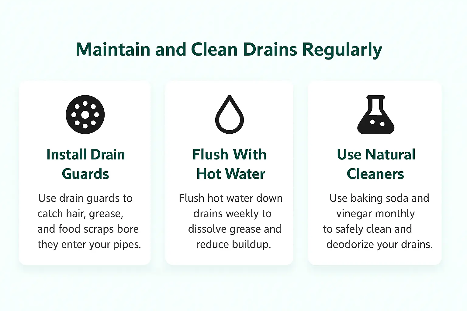Maintain and Clean Drains Regularly