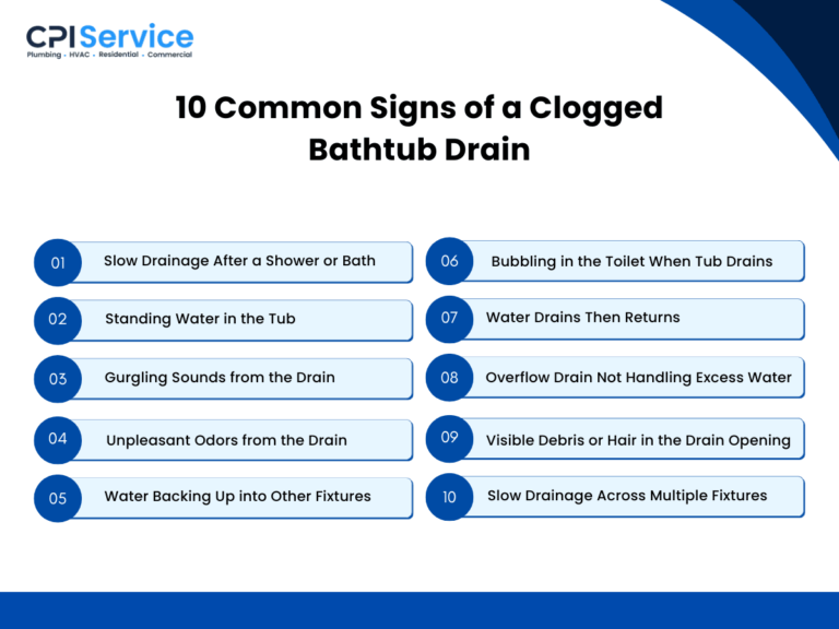 10 Common Signs of a Clogged Bathtub Drain
