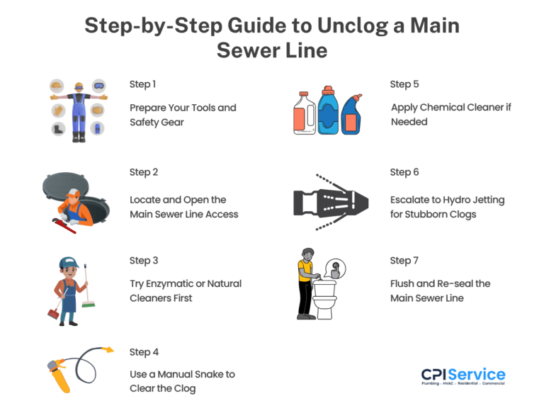 How to Unclog a Main Sewer Line: Methods, Tools, and Preventive Tips Step-by-Step Guide to Unclog a Main Sewer Line