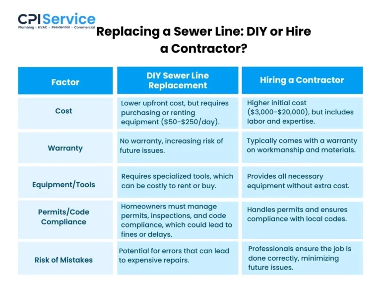 Replacing a Sewer Line DIY or Hire a Contractor 1