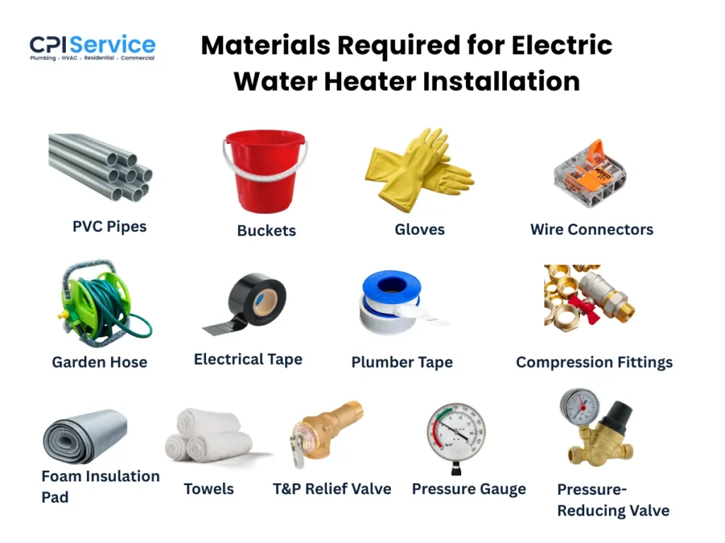 Materials Required for Electric Water Heater Installation