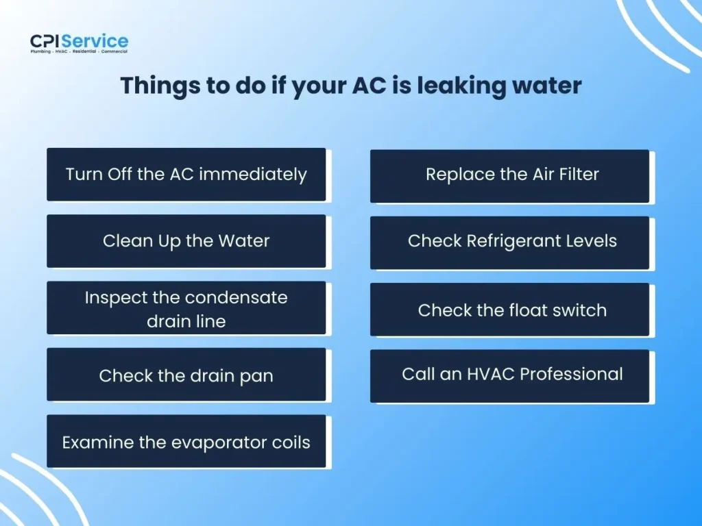 Things to do if your AC is leaking water