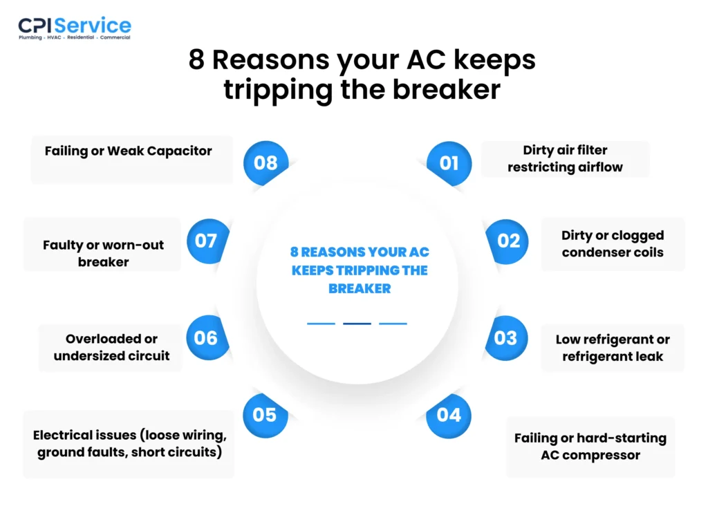 8 reasons why your AC keeps tripping the breaker