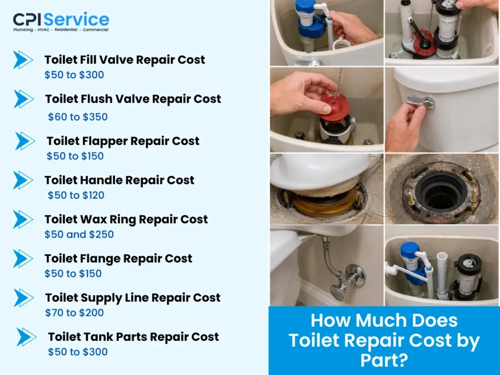 How Much Does Toilet Repair Cost by Part