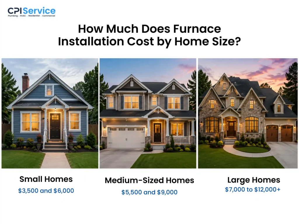 how much does furnace installation cost by home size