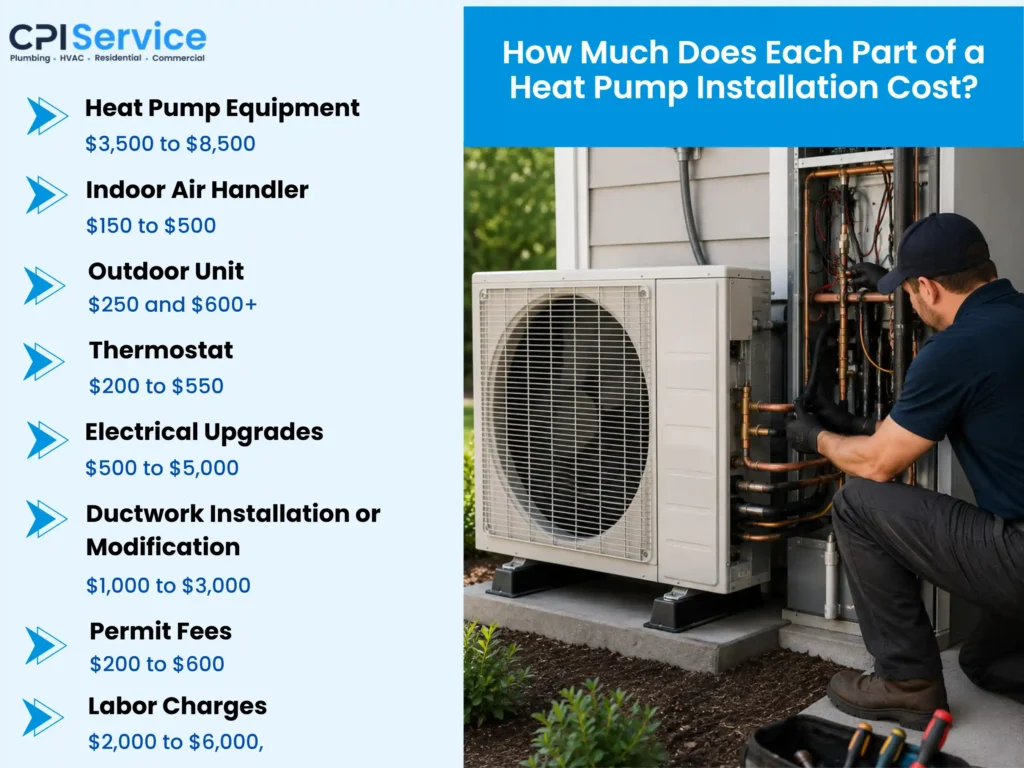 How Much Does Heat Pump Installation Cost in San Jose? how much does each part of a heat pump installation cost