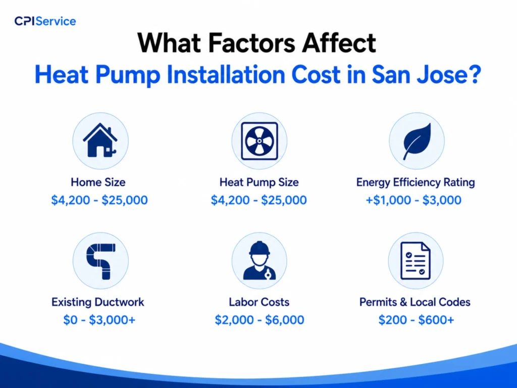 How Much Does Heat Pump Installation Cost in San Jose? what factors affect heat pump installation cost in san jose